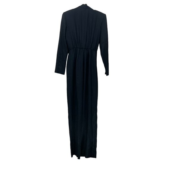 Vtg Dani Michael's Women's Sz 5/6 Jumpsuit Romper Parade Black Gold Buttons - Picture 2 of 8